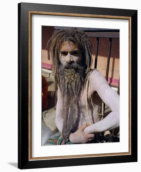 Sadhu, Hindu Holy Man, at Pashupatinath, Kathmandu Valley, Nepal, Asia-Bruno Morandi-Framed Photographic Print