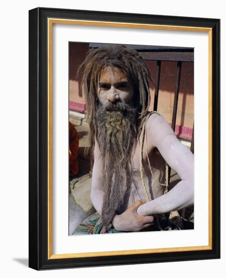 Sadhu, Hindu Holy Man, at Pashupatinath, Kathmandu Valley, Nepal, Asia-Bruno Morandi-Framed Photographic Print