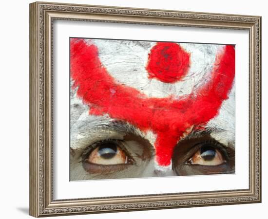 Sadhu, or Hindu Holy Man, Looks on During the Annual Cattle Fair, Pushkar, India, November 3, 2006-Rajesh Kumar Singh-Framed Photographic Print