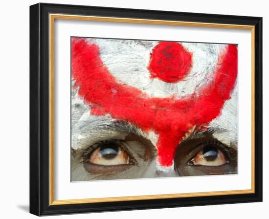 Sadhu, or Hindu Holy Man, Looks on During the Annual Cattle Fair, Pushkar, India, November 3, 2006-Rajesh Kumar Singh-Framed Photographic Print