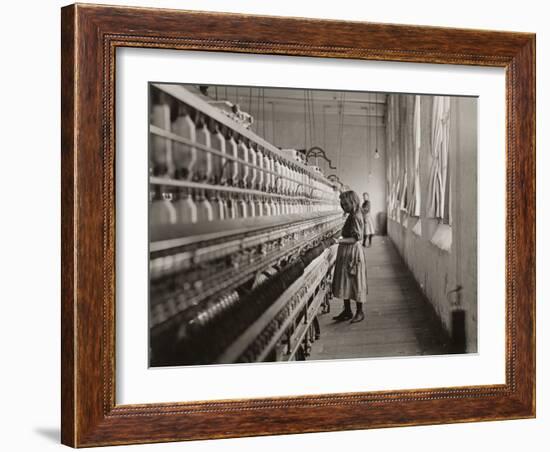 Sadie Pfeifer, a Cotton Mill Spinner, Lancaster, South Carolina, 1908-Lewis Wickes Hine-Framed Photographic Print