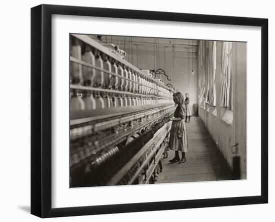 Sadie Pfeifer, a Cotton Mill Spinner, Lancaster, South Carolina, 1908-Lewis Wickes Hine-Framed Photographic Print