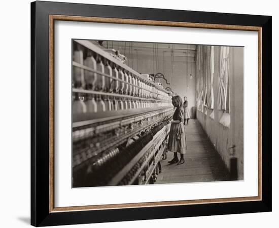 Sadie Pfeifer, a Cotton Mill Spinner, Lancaster, South Carolina, 1908-Lewis Wickes Hine-Framed Photographic Print