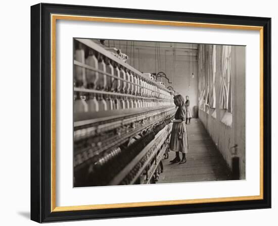 Sadie Pfeifer, a Cotton Mill Spinner, Lancaster, South Carolina, 1908-Lewis Wickes Hine-Framed Photographic Print