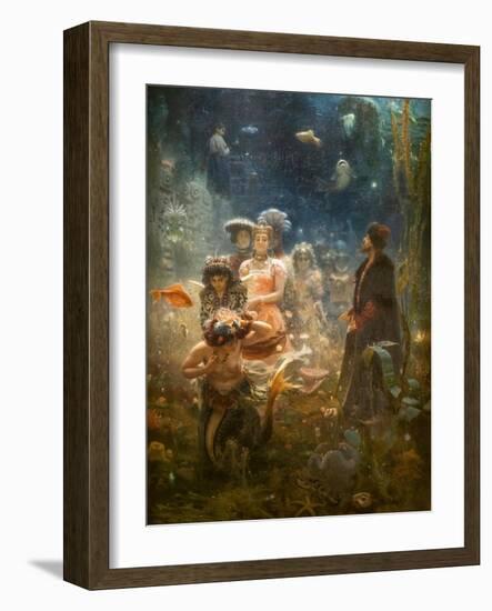 SADKO IN THE UNDERWATER Kingdom, 1876 (Oil on Canvas)-Ilya Efimovich Repin-Framed Giclee Print