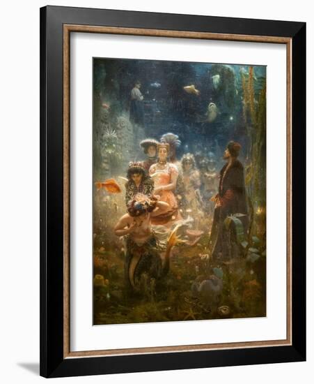 SADKO IN THE UNDERWATER Kingdom, 1876 (Oil on Canvas)-Ilya Efimovich Repin-Framed Giclee Print