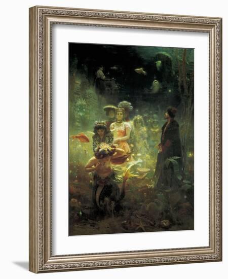 Sadko In The Underwater Kingdom-Ilya Repin-Framed Art Print