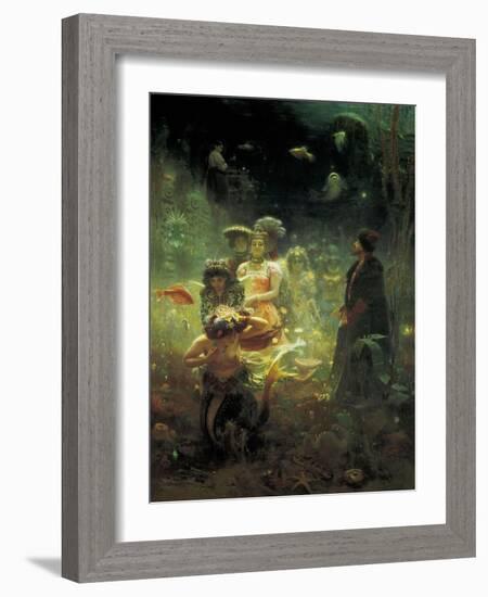 Sadko In The Underwater Kingdom-Ilya Repin-Framed Art Print