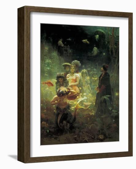 Sadko In The Underwater Kingdom-Ilya Repin-Framed Art Print