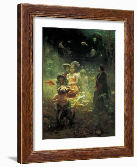 Sadko In The Underwater Kingdom-Ilya Repin-Framed Art Print