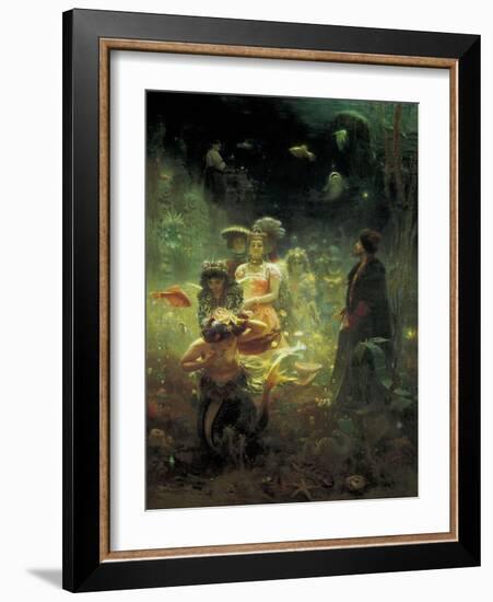 Sadko In The Underwater Kingdom-Ilya Repin-Framed Art Print