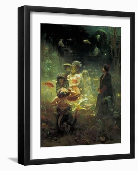 Sadko In The Underwater Kingdom-Ilya Repin-Framed Art Print