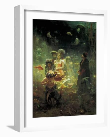 Sadko In The Underwater Kingdom-Ilya Repin-Framed Art Print