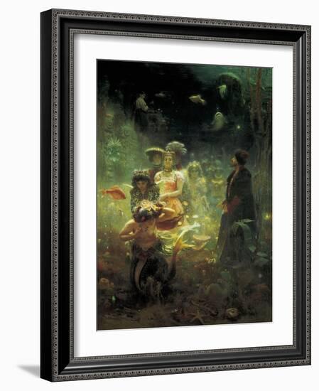 Sadko In The Underwater Kingdom-Ilya Repin-Framed Art Print