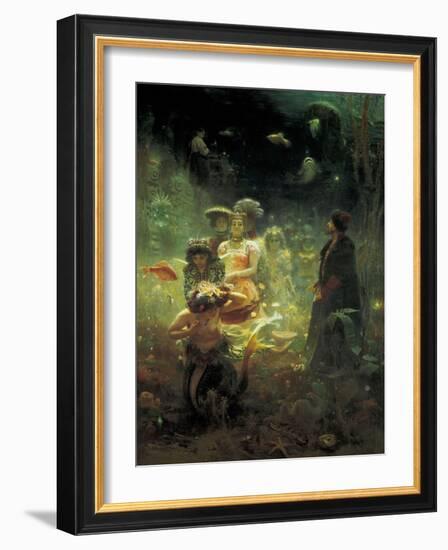 Sadko In The Underwater Kingdom-Ilya Repin-Framed Art Print