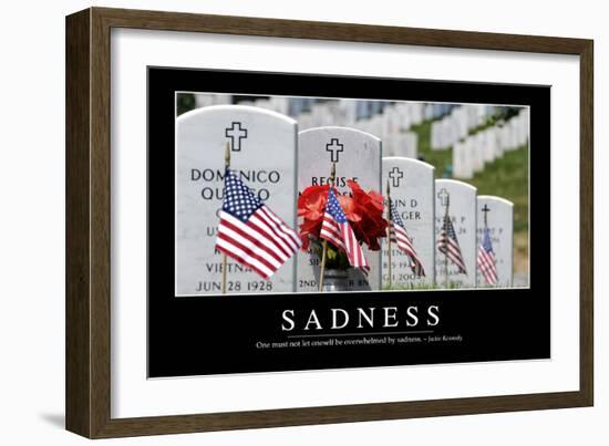 Sadness: Inspirational Quote and Motivational Poster-null-Framed Photographic Print