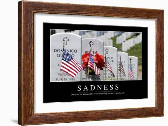 Sadness: Inspirational Quote and Motivational Poster-null-Framed Photographic Print