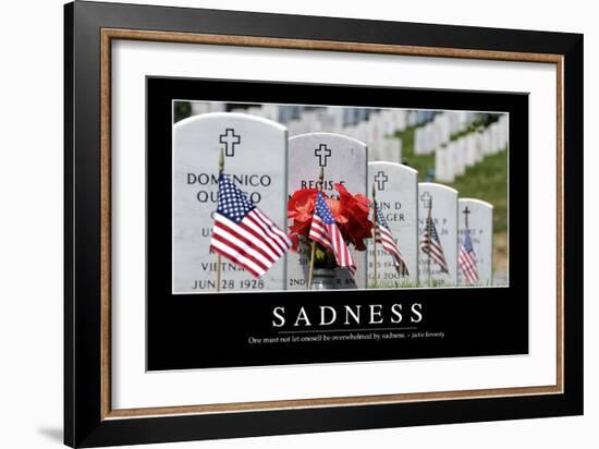 Sadness: Inspirational Quote and Motivational Poster-null-Framed Photographic Print