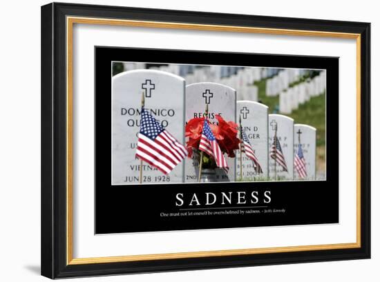 Sadness: Inspirational Quote and Motivational Poster-null-Framed Photographic Print