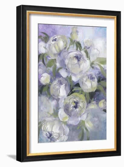 Sady painterly florals in violet-Rosana Laiz Garcia-Framed Giclee Print