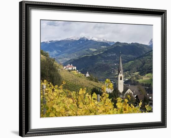 Saeben Monastery and Abbey in Autumn. Alto Adige, South Tyrol, Italy-Martin Zwick-Framed Photographic Print