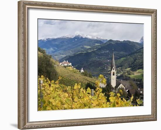 Saeben Monastery and Abbey in Autumn. Alto Adige, South Tyrol, Italy-Martin Zwick-Framed Photographic Print