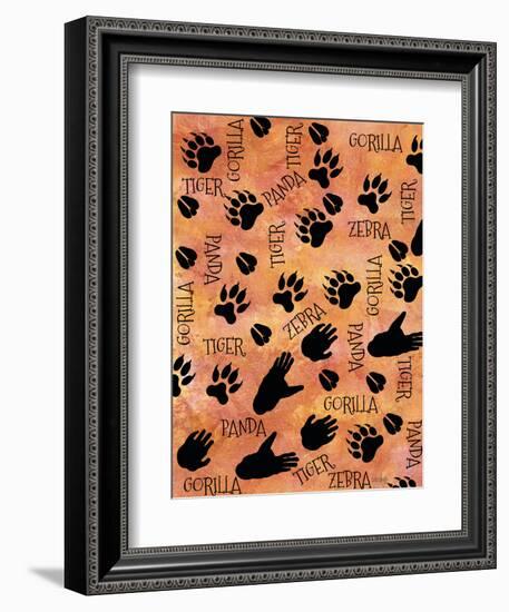 Safari Adventure Animal Footprints-Bee Sturgis-Framed Art Print