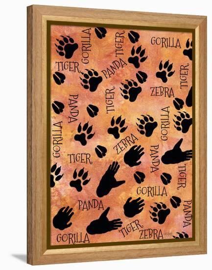 Safari Adventure Animal Footprints-Bee Sturgis-Framed Stretched Canvas