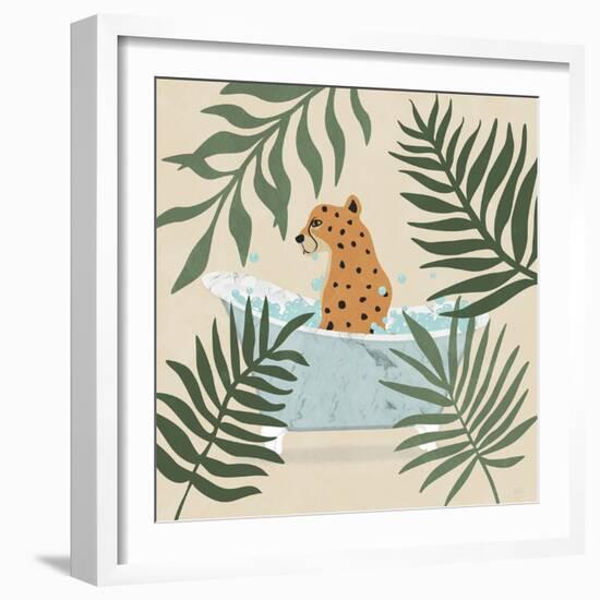 Safari Cheetah Bath-Natalie Carpentieri-Framed Premium Giclee Print