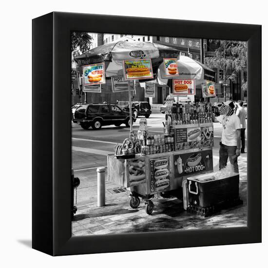 Safari CityPop Collection - NYC Hot Dog with Zebra Man II-Philippe Hugonnard-Framed Premier Image Canvas