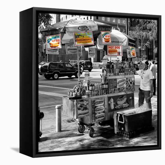 Safari CityPop Collection - NYC Hot Dog with Zebra Man II-Philippe Hugonnard-Framed Premier Image Canvas