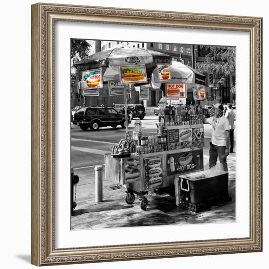 Safari CityPop Collection - NYC Hot Dog with Zebra Man II-Philippe Hugonnard-Framed Photographic Print