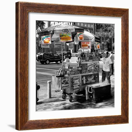 Safari CityPop Collection - NYC Hot Dog with Zebra Man II-Philippe Hugonnard-Framed Photographic Print