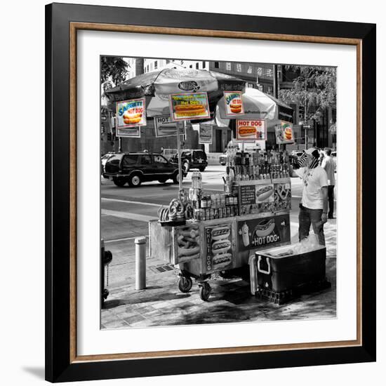 Safari CityPop Collection - NYC Hot Dog with Zebra Man II-Philippe Hugonnard-Framed Photographic Print