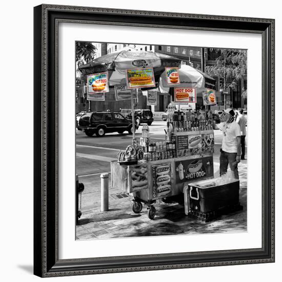 Safari CityPop Collection - NYC Hot Dog with Zebra Man II-Philippe Hugonnard-Framed Photographic Print