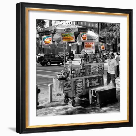 Safari CityPop Collection - NYC Hot Dog with Zebra Man II-Philippe Hugonnard-Framed Photographic Print