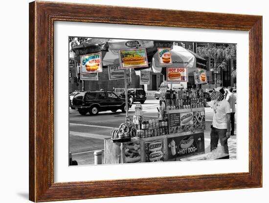 Safari CityPop Collection - NYC Hot Dog with Zebra Man III-Philippe Hugonnard-Framed Photographic Print