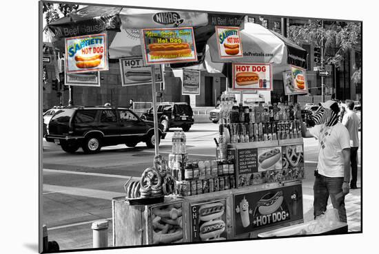 Safari CityPop Collection - NYC Hot Dog with Zebra Man III-Philippe Hugonnard-Mounted Photographic Print