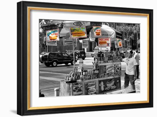 Safari CityPop Collection - NYC Hot Dog with Zebra Man III-Philippe Hugonnard-Framed Photographic Print