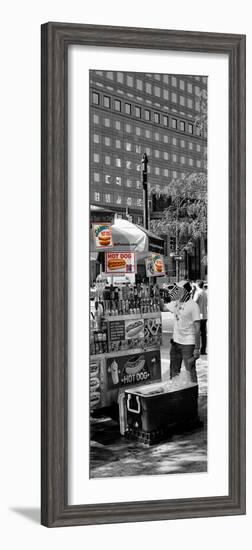 Safari CityPop Collection - NYC Hot Dog with Zebra Man IV-Philippe Hugonnard-Framed Photographic Print