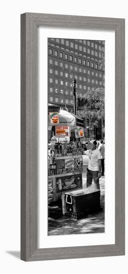 Safari CityPop Collection - NYC Hot Dog with Zebra Man IV-Philippe Hugonnard-Framed Photographic Print