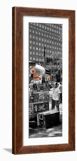 Safari CityPop Collection - NYC Hot Dog with Zebra Man IV-Philippe Hugonnard-Framed Photographic Print