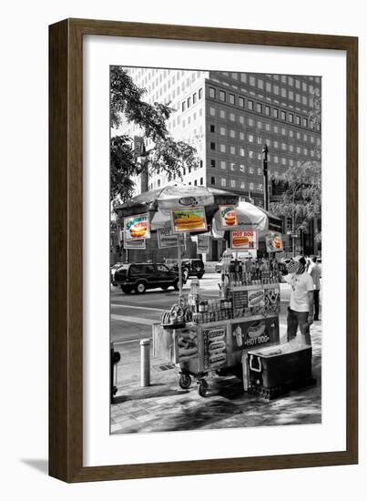 Safari CityPop Collection - NYC Hot Dog with Zebra Man-Philippe Hugonnard-Framed Photographic Print