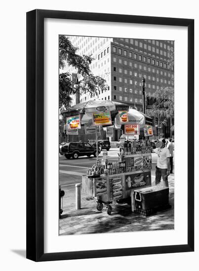 Safari CityPop Collection - NYC Hot Dog with Zebra Man-Philippe Hugonnard-Framed Photographic Print