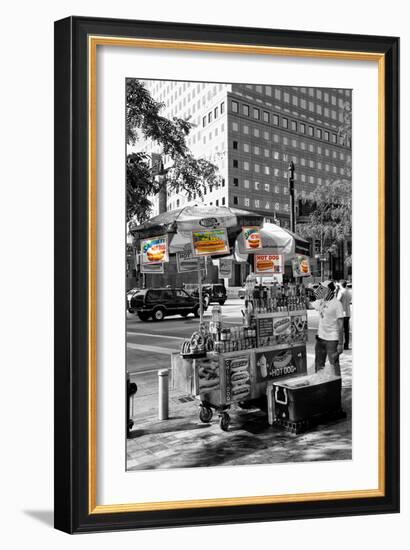 Safari CityPop Collection - NYC Hot Dog with Zebra Man-Philippe Hugonnard-Framed Photographic Print