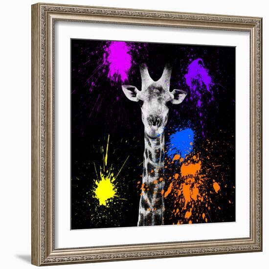 Safari Colors Pop Collection - Giraffe Portrait-Philippe Hugonnard-Framed Giclee Print