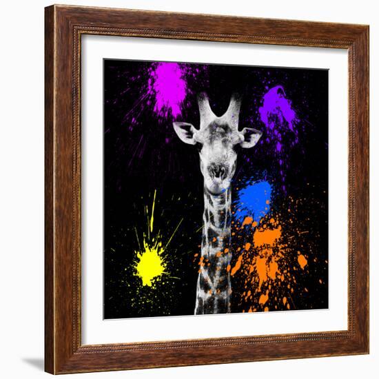 Safari Colors Pop Collection - Giraffe Portrait-Philippe Hugonnard-Framed Giclee Print