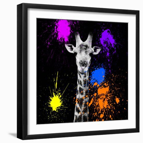 Safari Colors Pop Collection - Giraffe Portrait-Philippe Hugonnard-Framed Giclee Print