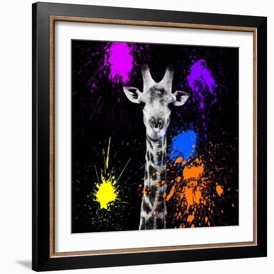 Safari Colors Pop Collection - Giraffe Portrait-Philippe Hugonnard-Framed Giclee Print