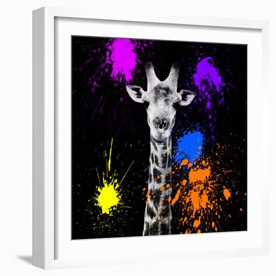 Safari Colors Pop Collection - Giraffe Portrait-Philippe Hugonnard-Framed Giclee Print